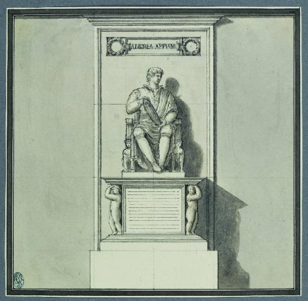 Disegno per il monumento ad Andrea Appiani, 1818-1819