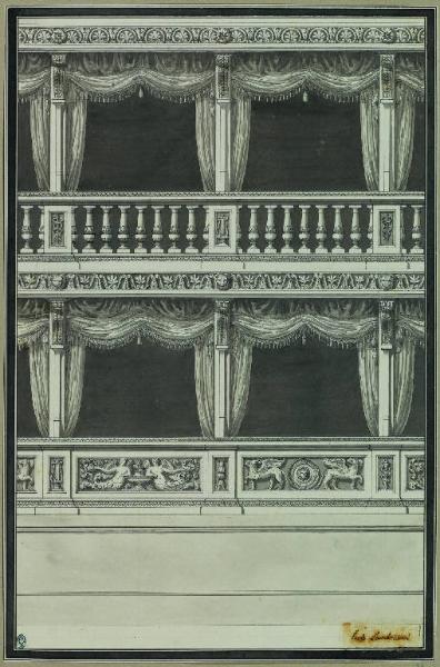 Studio per l'arredo interno del Teatro Diurno, 1829