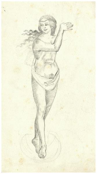 Figura femminile (copia dall'Allegoria del potere dell'Amore di Cristofano Robetta)