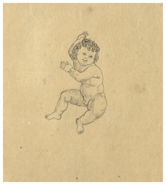 Cupido. Disegno preparatorio per l'acquaforte Il Pianeta Venere