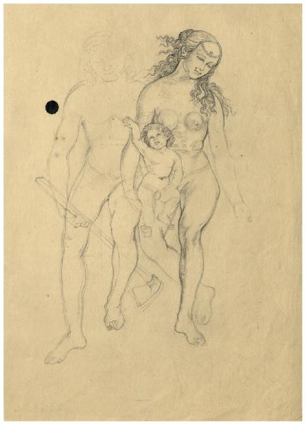 Adamo ed Eva (copia dal bulino di Cristofano Robetta)