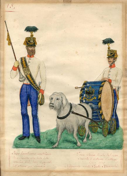 Capo tamburro austriaco [...], Gran Cassa tirata dal cane [...]