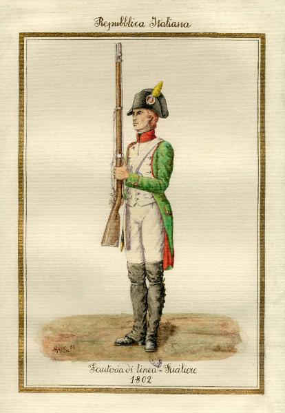 Repubblica italiana Fanteria di linea-Fuciliere 1802