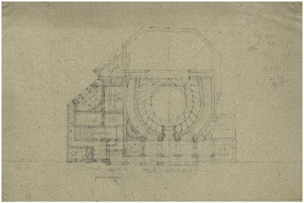 Progetto del teatro sulla piazza S. Fedele