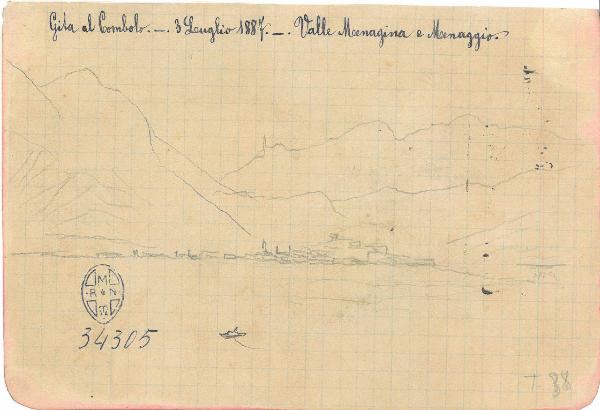 Gita al Combolo - 3 Luglio 1887 - Valle Menagina e Menaggio.