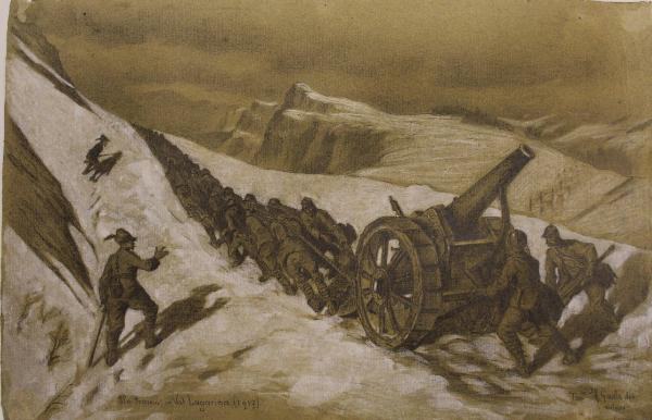 Un traino in Val Lagarina (1917)