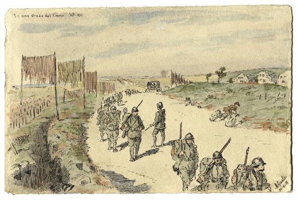 Su una strada del Carso. Sett. 1917.