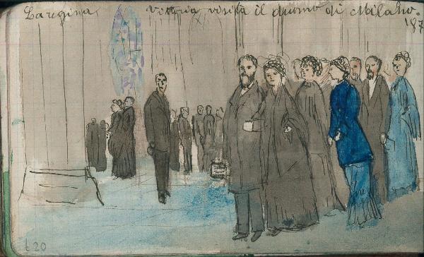 La regina Vittoria visita il Duomo di Milano. 1879