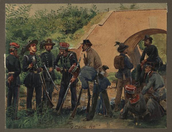 Titolo proprio: Volontari del 1848 di differenti battaglioni