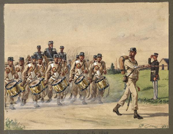 Titolo proprio: Volontari lombardi del 23° fanteria in Piemonte, bassa tenuta 1849