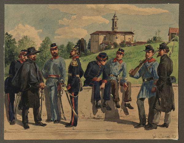 Titolo proprio: Volontari toscani 1848: guardia universitaria di Lucca e di Firenze