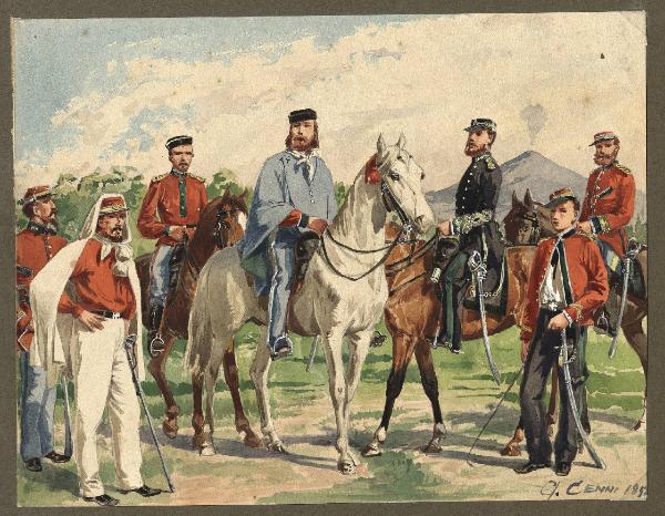 Titolo proprio: Garibaldi ed il suo Stato Maggiore nel 1860