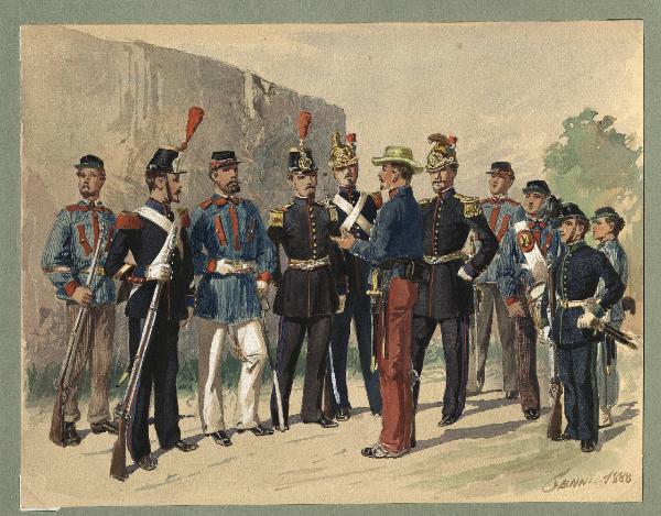 Titolo proprio: Governo Provvisorio di Bologna 1859, Guardie nazionali, Guardie d'onore e 
Pompieri