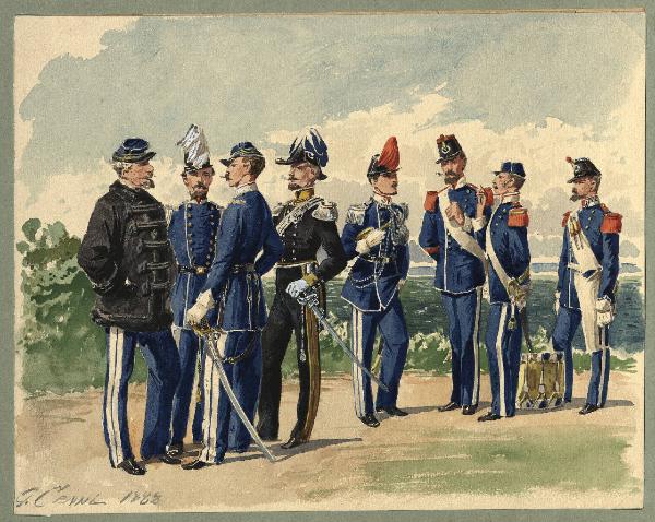 Titolo proprio: Uniformi di metà Ottocento della Repubblica di San Marino