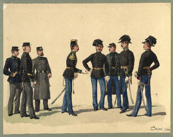 Titolo proprio: Governo provvisorio della Toscana 1859: uniformi dei medici e del corpo sa
nitario