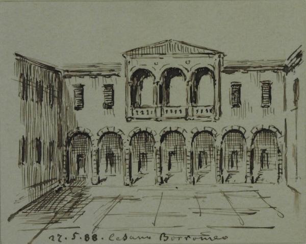Veduta interna di Palazzo Arese Borromeo a Cesano Maderno