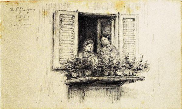 Due giovani a una finestra