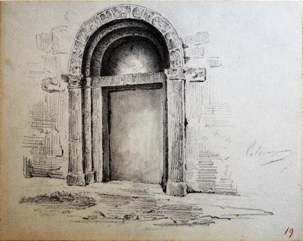 Portale d'ingresso della chiesa di Santa Maria di Calvenzano a Vizzolo Predabissi
