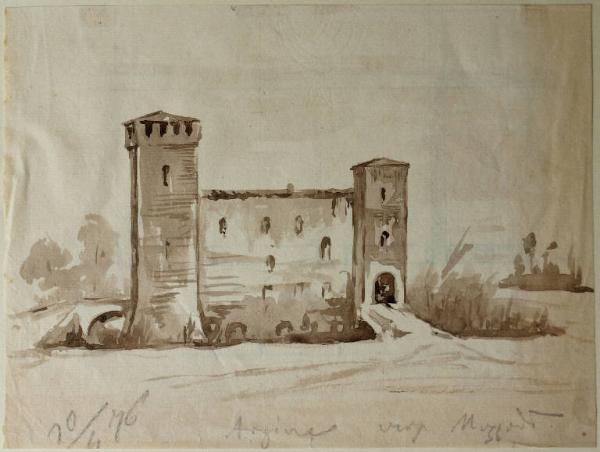 Veduta del castello Busca di Argine presso Bressana Bottarone