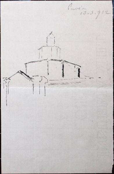 Schizzo della chiesa di S. Teodoro a Pavia