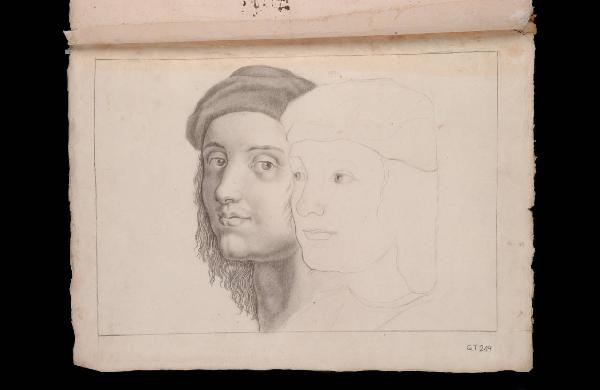 Ritratto di Raffaello Sanzio e testa d'uomo