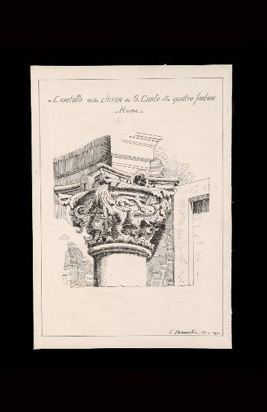 Capitello della chiesa di S. Carlo alle Quattro Fontane. Roma