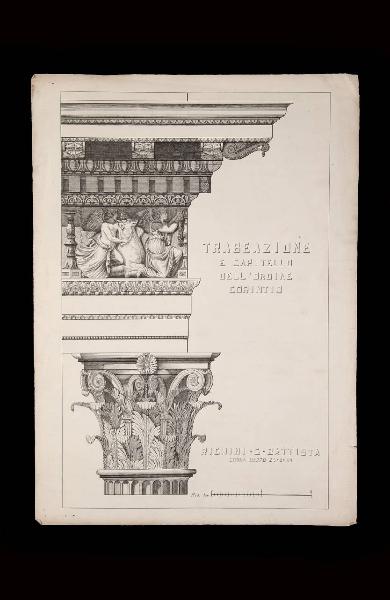 Trabeazione e capitello dell'ordine corintio