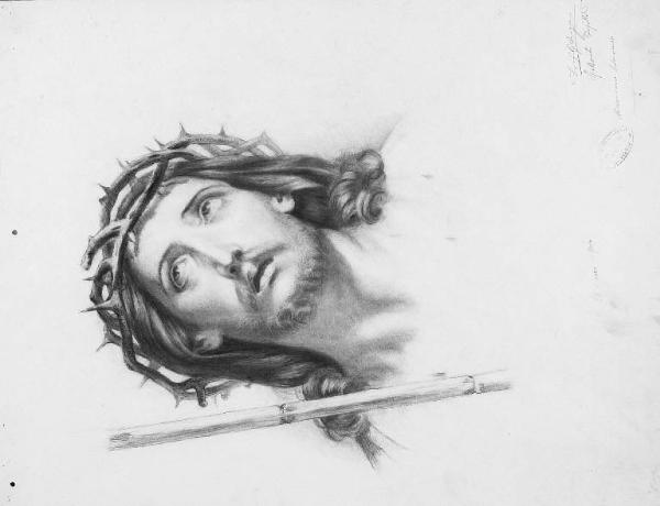 TESTA DI CRISTO INCORONATA DI SPINE