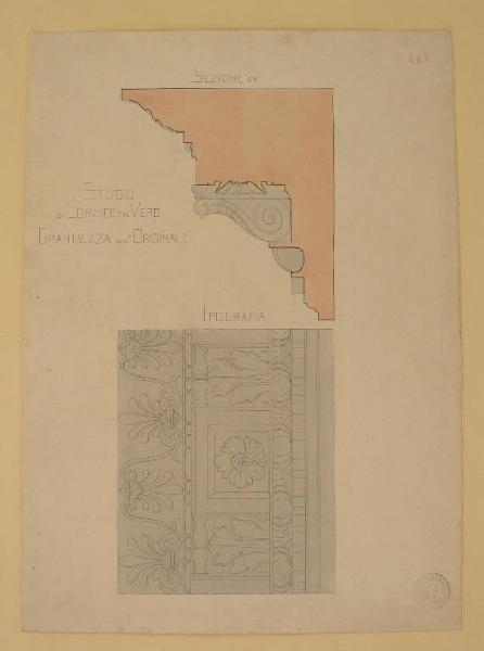 Studio di cornice dal vero; Grandezza dell'originale