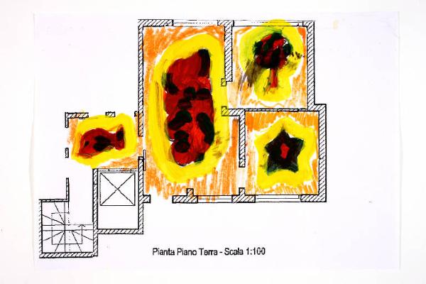 Composizione di forme organiche e colore