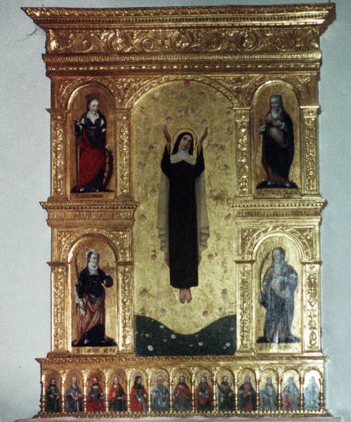 Santa Teresa del Bambin Gesù con Santa Caterina d'Alessandria, Santa Lucia, Santa Maria Maddalena e Santa Apollonia