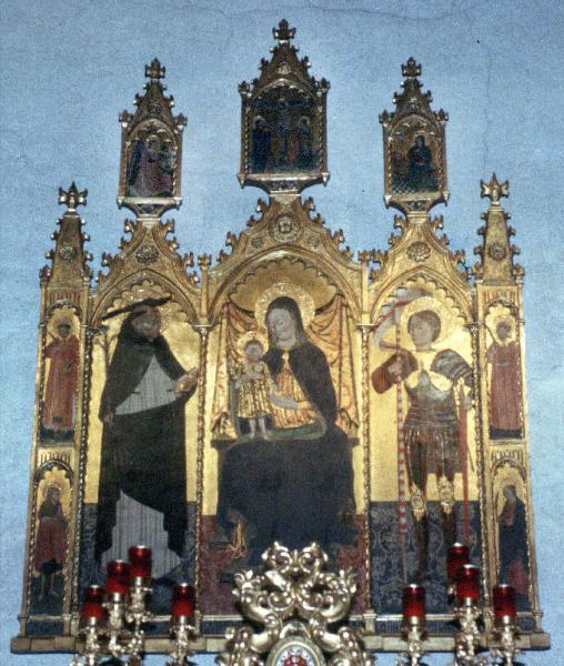 Madonna con Bambino in trono e santi