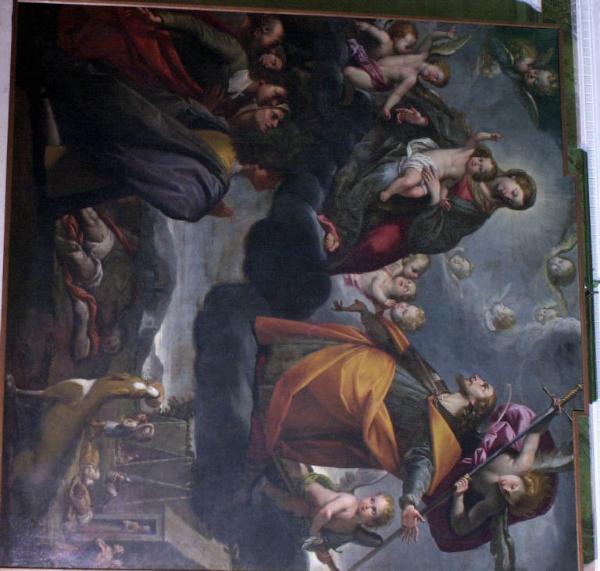 San Rocco intercede presso la Madonna con Bambino contro la peste