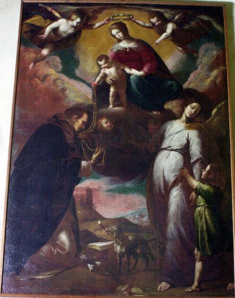 Madonna del Rosario con San Domenico e l'angelo custode