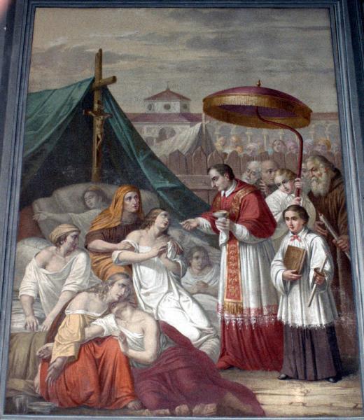 San Carlo Borromeo comunica gli appestati
