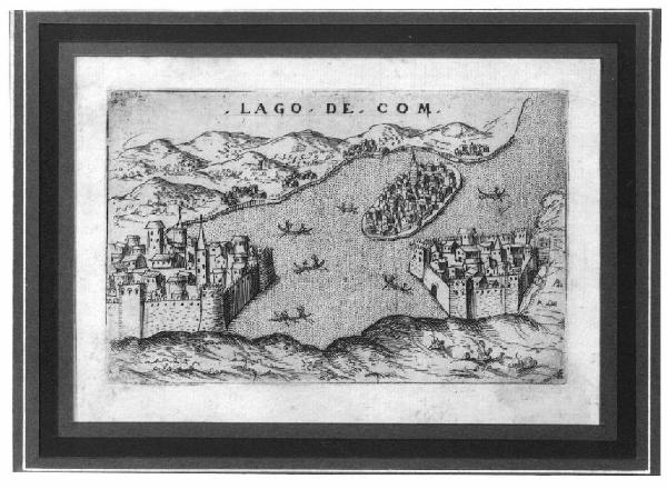 Disegno del lago di Como.