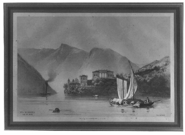 Veduta del Lago di Como, villa del Balbianello.