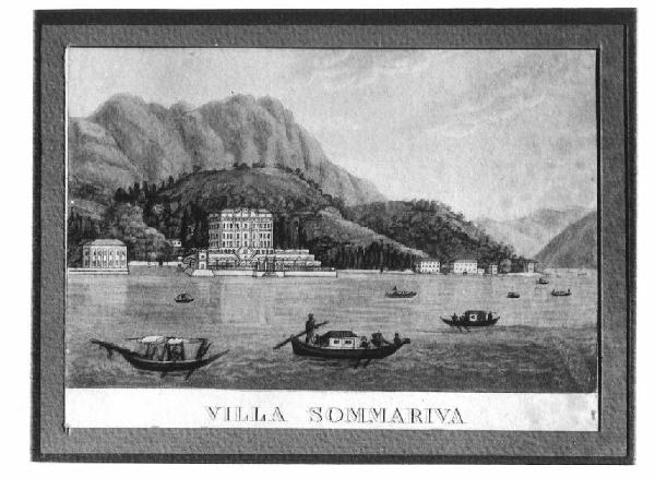 Veduta del Lago di Como, villa Sommariva.