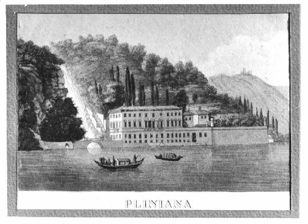Veduta del lago di Como, villa Pliniana.