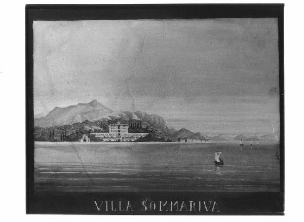 Veduta del lago di Como, villa Sommariva.