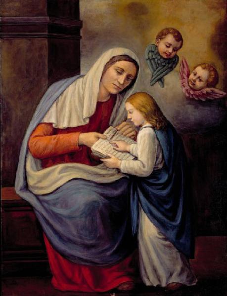 Sant'Anna insegna a leggere a Maria Vergine