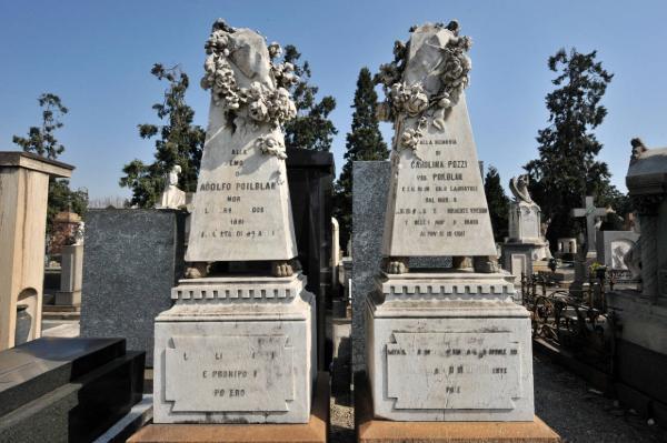Monumenti sepolcrali dei coniugi Adolfo Poiblan e Carolina Giulia Pozzi