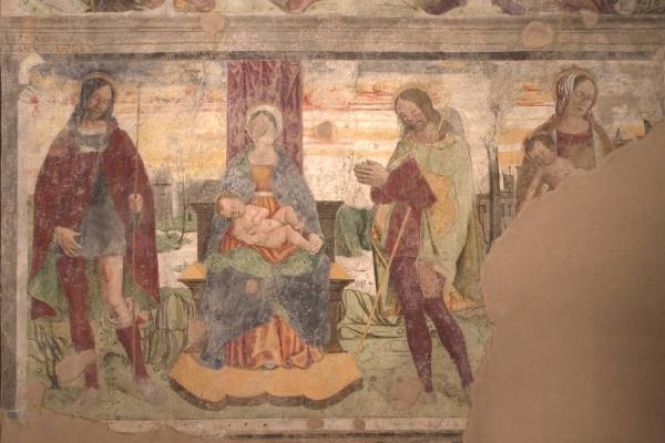 MADONNA CON BAMBINO IN TRONO E SANTI, MADONNA STANTE CON IL BAMBINO