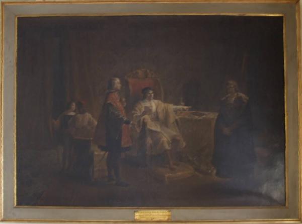 Gian Giacomo Trivulzio innanzi a Luigi XII re di Francia ribatte le accuse del conte di Lignì