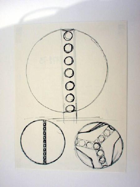 Disegno preparatorio per una sfera armillare