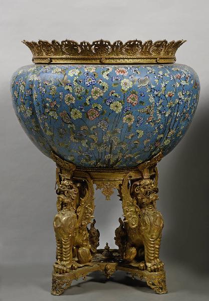 Grande vaso cloisonnée