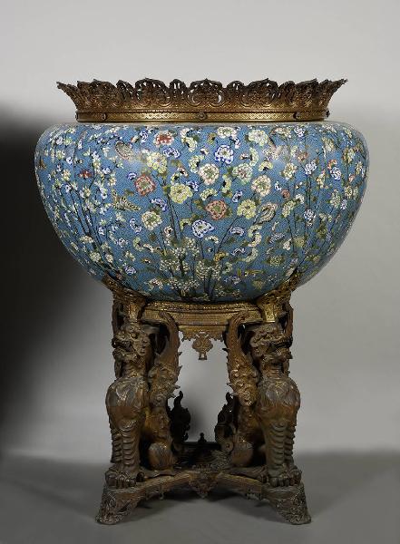 Grande vaso cloisonnée