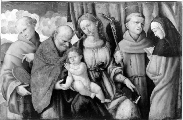 Sacra Famiglia e i Santi Bernardino da Siena, Francesco d'Assisi e Chiara