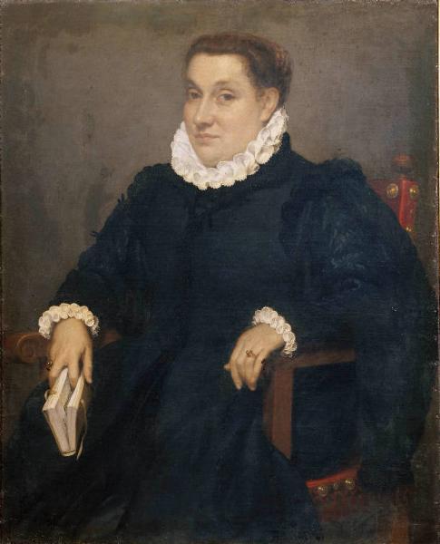 Ritratto di donna seduta con libro