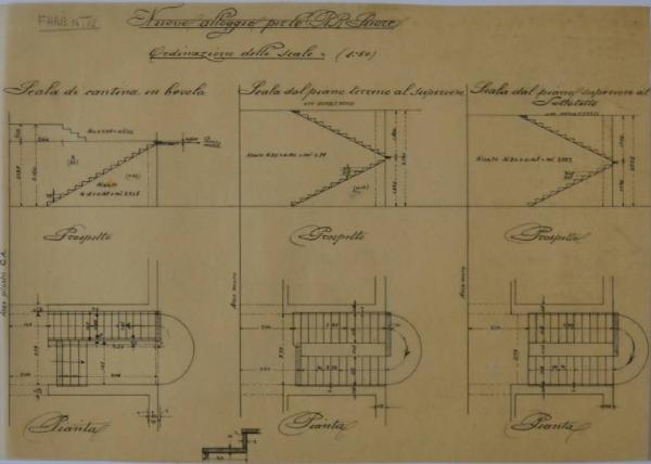 Scale del fabbricato n. 13 dell'Ospedale Psichiatrico Provinciale di Milano (Mombello)